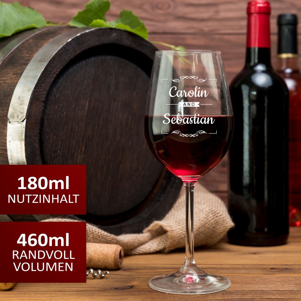 Weinglas mit Gravur | Partnerglas  - Leonardo