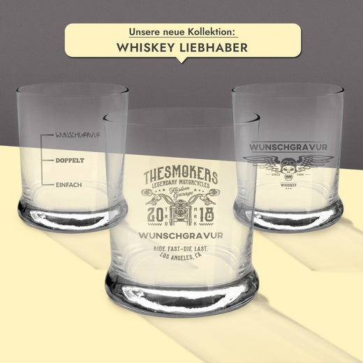 Whiskyglas mit Gravur mit Füllmengenmotiv | Geschenke für Vatertag  - Leonardo