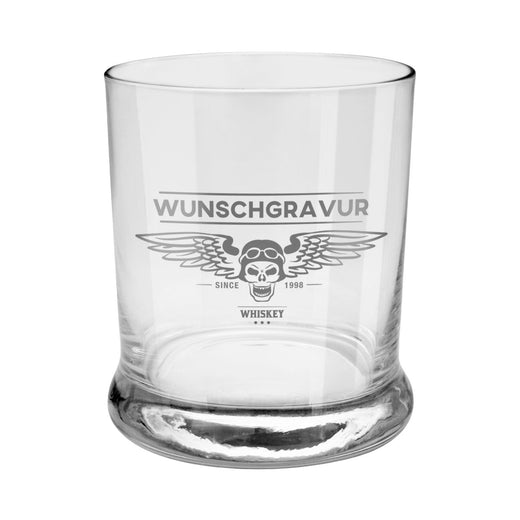 Whiskyglas mit Gravur Totenkopf | Geschenke für Vatertag  - Leonardo